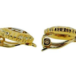 NINA RICCI Earring Gold x Silver x Rhinestone Women Authentic secondhand